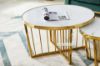 Picture of MONTROSE Marble Top with Golden Legs Side Table - D60