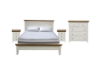 Picture of NOTTINGHAM Solid Oak Bedroom Combo (White) - 4PC King