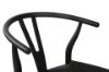 Picture of WISHBONE Solid Wood Y Replica Chair (Black Frame-Black Seat) - 53x50x79