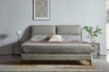 Picture of ROMEO Genuine Leather Queen Size Bed Frame (Light Grey)