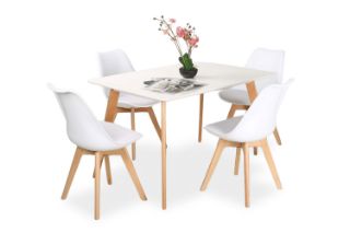 Picture of EFRON 5PC Dining Set (White) - 1.2M Table
