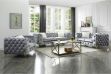 Picture of VIGO 3/2/1 Seater Chesterfield Tufted Velvet Fabric Sofa Range (Grey)