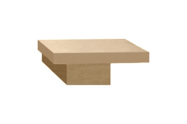Picture of YUKI Japanese Low Height Bedside Table Without Back Panel