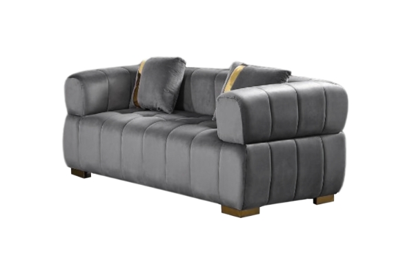 Picture of VEGAS Chesterfield Velvet  Sofa (Grey) - 2 Seater