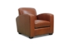 Picture of HEMINGWAY 100% Genuine Silky Aniline Leather Club Armchair/Sofa Chair