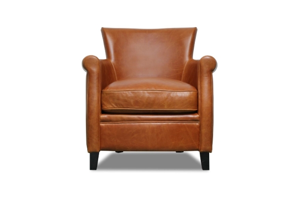 Picture of ALANA 100% Genuine Silky Aniline Leather Club Armchair/Sofa Chair