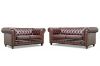 Picture of WILLIFORD 100% Genuine Leather Chesterfield Sofa Range (Maroon) - 3+2 Sofa Set