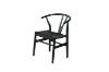 Picture of WISHBONE Solid Wood Y Replica Chair (Black Frame-Black Seat) - 53x50x79