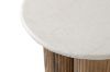 Picture of BLIX Mango Wood D50 Round Side Table with Marble Top