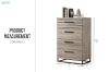 Picture of WESTDEN 4-Drawer Tallboy (Grey)