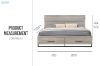 Picture of WESTDEN Storage Bed Frame Set - King Size Bed with 2 Sets Bedside+Side Pier Combo