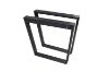 Picture of SynergyPlus H74 Trapezoid Metal Table Legs With 200 Support Bracket 
