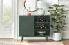 Picture of ISHARA Wine Buffet with Stemware Rack and Solid Wood Legs