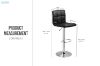 Picture of AKALI Adjustable Swivel Gas Lift Bar Stool (Black) - Each