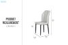 Picture of MIKASA 120 Sintered Stone Top 5PC Dining Set (Grey Table + 4 Light Grey Chairs)
