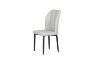 Picture of MIKASA 120 Sintered Stone Top 5PC Dining Set (Crisp-White Table + 4 Light Grey Chairs)