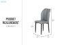 Picture of MIKASA 120 Sintered Stone Top 5PC Dining Set (Crisp-White Table + 4 Dark Grey Chairs)