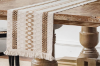 Picture of 376-006 Jute-Striped Woven Table Runner/Bed Runner with Tassel - 30cmx240cm
