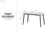 Picture of MIKASA 120 Sintered Stone Top 5PC Dining Set (Grey Table + 4 Dark Grey Chairs)