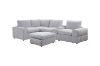 Picture of LUXEON Sectional Modular Sofa Range - 7PC Big Combo Set (LAF Armchair + Armlessx2 + Corner + Console + RAF Armchair + Ottoman)