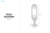 Picture of FAYLEN H170 Swivel Base Stand Mirror(Off-White)