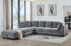 Picture of LIBERTY PREMIUM Sectional Sofa with Storage Ottoman (Light Grey)