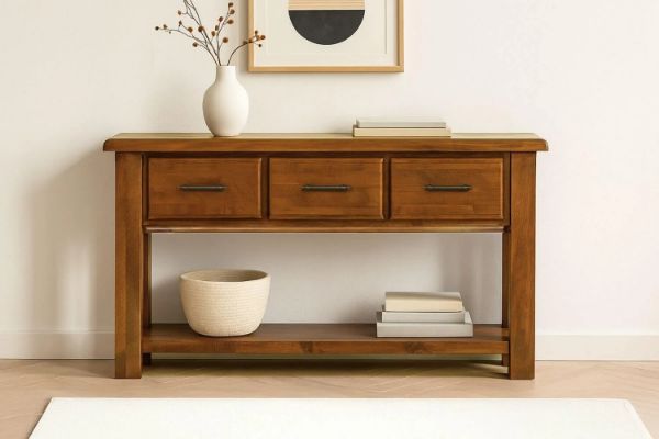 Picture of FLINDERS Solid Pine Wood Console Table 