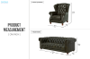 Picture of BAMBURGH 3/1 Seater 100% Genuine Leather Chesterfield Sofa Range
