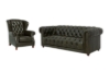 Picture of BAMBURGH 100% Genuine Leather Chesterfield Armchair/Sofa Chair