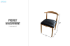 Picture of HORN Metal Frame Dining Chair with Black Cushion