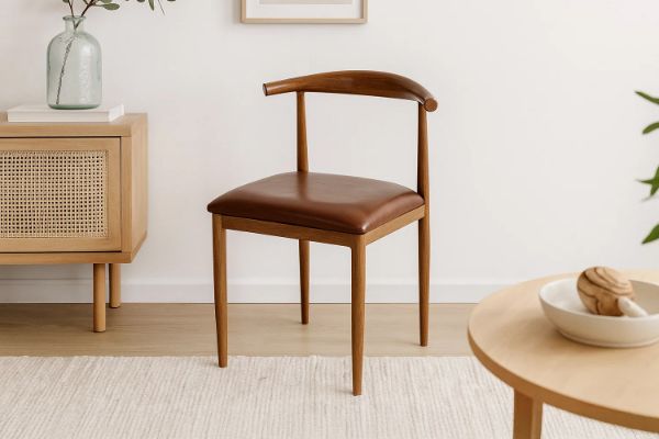 Picture of HORN Metal Frame Dining Chair with Brown Cushion - Each