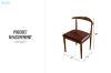 Picture of HORN Metal Frame Dining Chair with Brown Cushion - 4 Chairs in 1 Carton