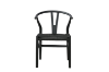 Picture of 53x50x79 WISHBONE Solid Wood Y Replica Chair (Black Frame-Black Seat) - Each