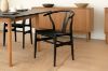 Picture of 53x50x79 WISHBONE Solid Wood Y Replica Chair (Black Frame-Black Seat) - 2 Chairs in 1 Carton