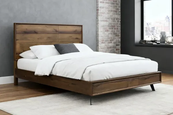 Picture of CLEVEDON Solid Oak Bed Frame in Queen/King Size
