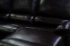 Picture of ORREN Air Leather Power Reclining Sectional Sofa with LED Lights & Cooling Cup Holders - Chaise Facing Right (Black)