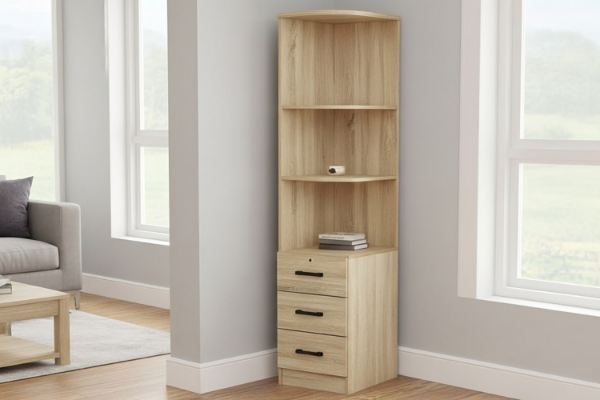 Picture of BESTA Wall Solution Modular Wardrobe System - 3-tier Display Shelf with 3 Drawers