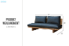 Picture of TIMBERA 100% Genuine Leather Reclaimed Pine Wood Sofa Range - 3 Seater