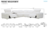 Picture of OMEGA Feather-Filled Dual-Motor Power Recliner Sectional Modular Sofa Range with Console Hidden Cup Holders & Storage & Wireless Charging & USB Type-C Ports