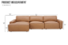 Picture of HAMMOND 100% Oil-Waxed Leather Sectional Sofa - Chaise Facing Left