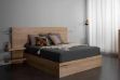 Picture of ZENA Queen Size Bed Frame with Side Shelves, Adjustable Lights & USB ports