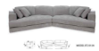 Picture of TETRIS Double Chaise Sofa with 4 Cushions