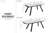Picture of DALTON 1.6M-2.2M/1.8M-2.4M Extension Matte Sintered Stone Top Dining Table
