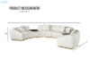 Picture of YOLANDA Sectional Curved Sofa with Dual Console