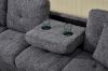 Picture of NEBULA Pro Chenille Fabric Sectional Sofa with Storage Ottoman & Drop-Down Console & USB & Type-C Port (Dark Grey)