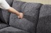Picture of NEBULA Pro Chenille Fabric Sectional Sofa with Storage Ottoman & Drop-Down Console & USB & Type-C Port (Dark Grey)