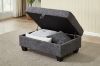 Picture of NEBULA Pro Chenille Fabric Sectional Sofa with Storage Ottoman (Dark Grey) - Chaise Facing Right