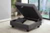 Picture of LIBERTY Premium Chenille Fabric Sectional Sofa (Dark Grey) - Chaise Facing Left with Storage Ottoman