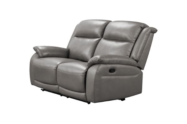 Picture of SOMERS Elite Leather 2 Seater Recliner Sofa (Marble Grey)