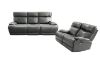 Picture of SOMIA Top-Grain Leather Manual Reclining Sofa Range (Grey)